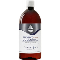 Argent colloïdal Oligo élément 20 PPM 1000ml Catalyons usage externe Aromatic provence