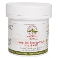 Curcuma Curcumine biodisponible Vitamine D3 60 gélules - Herboristerie de Paris liposomes Aromatic Provence