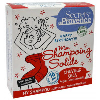Mon shampoing solide cheveux secs argile rouge 85 gr - Secrets de Provence cheveux secs et ternes Aromatic Provence