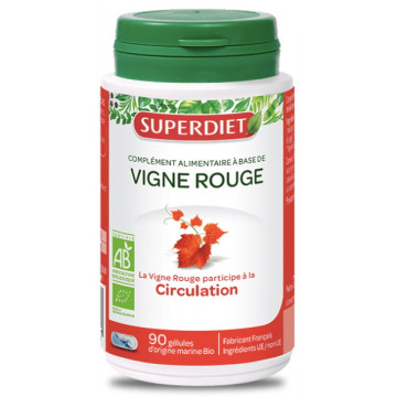 Vigne Rouge bio 90 gélules - Super Diet