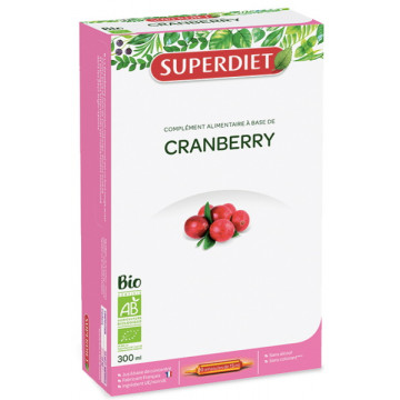 Cranberry bio 20 ampoules 15ml - Super Diet