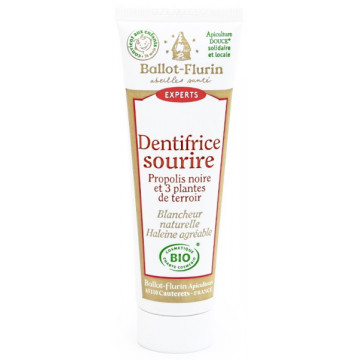 Dentifrice bio Sourire Blancheur Propolis 50ml - Ballot-Flurin