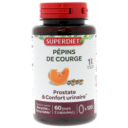 Huile de Pépins de Courge 120 capsules de 500mg Super Diet