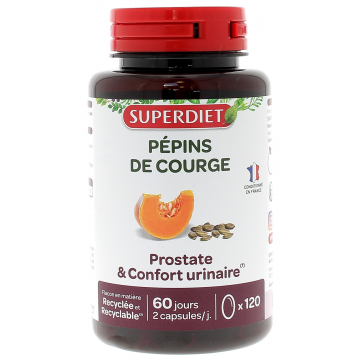 Huile de Pépins de Courge 120 capsules de 500mg Super Diet