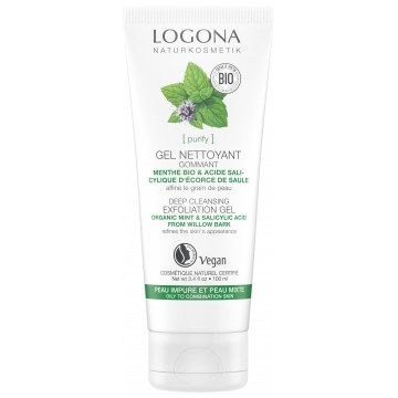 Gel gommant menthe bio et acide salicylique 100ml - Logona