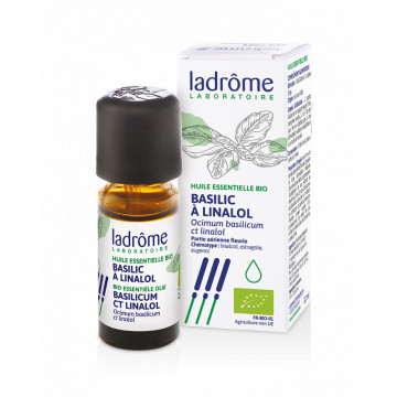 Huile essentielle bio Basilic à Linalol - Ladrôme