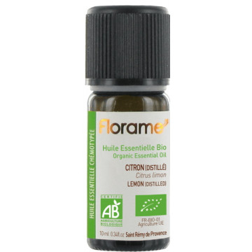 Huile essentielle bio Citron distillé 10ml - Florame