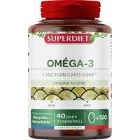 omega 3 super diet, oméga 3 superdiet, Omega 3 120 capsules Super Diet, omega 3 cardiovasculaire, aromatic provence