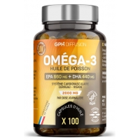 Omega 3 505mg 100 capsules - GPH Diffusion fonction cardiovasculaire Aromatic provence