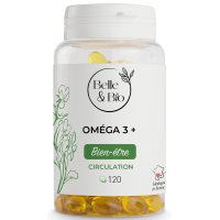 Oméga 3 à 65% 120 capsules - Belle et bio DHA EPA coeur circulation Aromatic provence