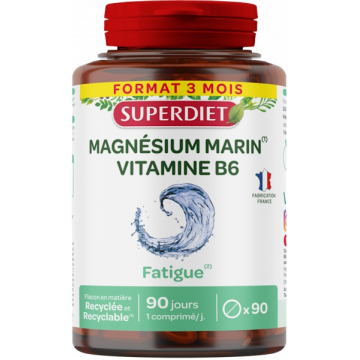 Magnésium Marin + Vitamine B6 90 comprimés Super Diet