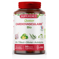 Quatuor cardiovasculaire Ail Tilleul Olivier Aubépine bio 150 gélules - Super Diet Aromatic provence