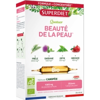 Quatuor Bbeauté de la peau bio 20 ampoules de 10ml - Super Diet Bardane Pissenlit Ortie Carotte Aromatic provence