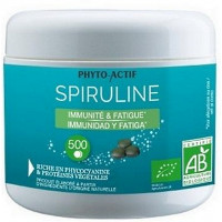 Spiruline bio 100 pour cent naturelle Immunité Fatigue 500 comprimés - Phyto-actif