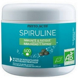 Spiruline bio 100 pour cent naturelle Immunité Fatigue 500 comprimés - Phyto-actif