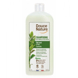 Shampoing des familles sans sulfates tous cheveux Thé vert d'Inde 1L - Douce Nature