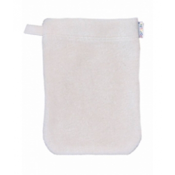 1 gant de toilette d'apprentissage enfant en coton biologique écru x1 - Popolini