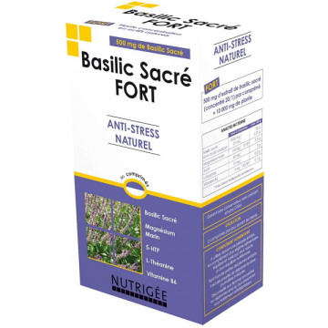 Basilic Sacré fort Anti stress naturel 30 comprimés - Nutrigee