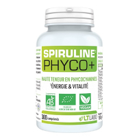 Spiruline Bio PHYCO PLUS 300 comprimés - LT Labo phycocyanine concentrée Aromatic Provence