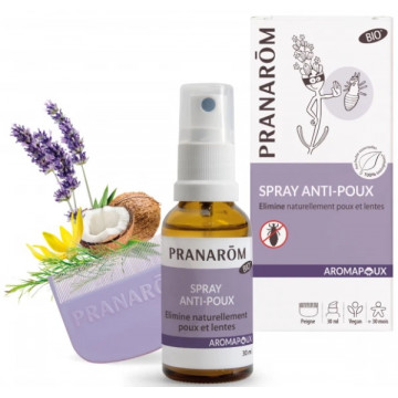 Spray Anti Poux 30ml avec peigne Aromapoux - Pranarôm