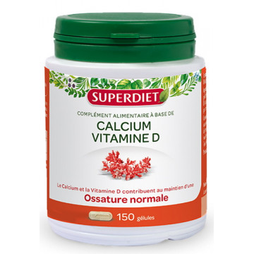 Calcium Vitamine D 150 gélules Super Diet