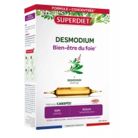 Desmodium Bien être du Foie 20 Ampoules de 10ml - Super Diet plante hépatique digestion Aromatic provence
