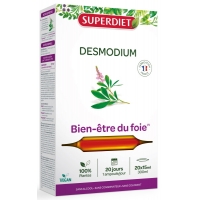 Desmodium Bien être du Foie 20 Ampoules de 15ml - Super Diet plante hépatique digestion Aromatic provence