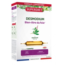 Desmodium Bien être du Foie 20 Ampoules de 10ml - Super Diet