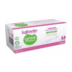 16 Tampons avec applicateur en coton biologique COTON Protect x16 - Saforelle