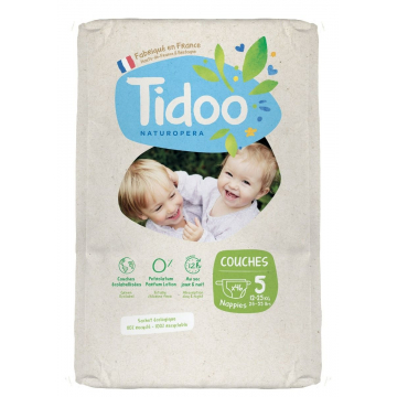 Tidoo Care Maxi Carrés Bébés En Coton Bio 80 Pièces