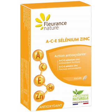 A C E sélénium Zinc 30 comprimés - Fleurance Nature