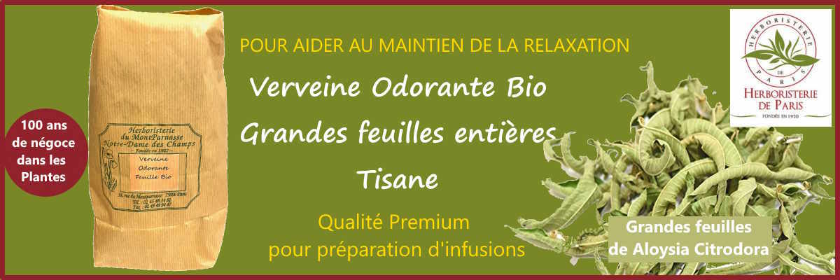 La verveine odorante appelée aussi verveine citronnée aide au maintien de la relaxation et du sommeil.